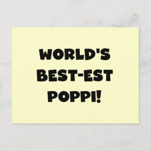 Carte Postale Les meilleurs cadeaux Poppi Black Text du monde