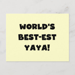 Carte Postale Les meilleurs cadeaux Yaya du monde de Black Text