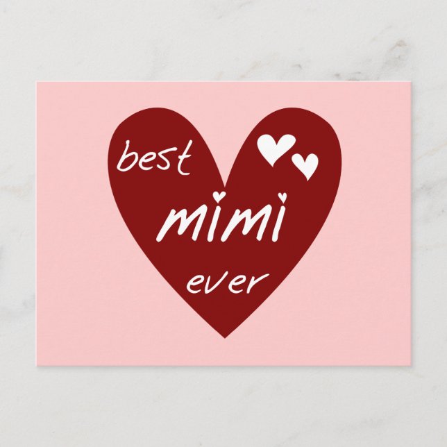 Carte Postale Les meilleurs jamais T-shirts Mimi et les cadeaux (Devant)