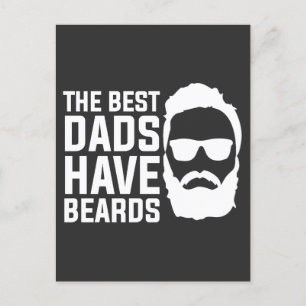 Carte Postale Les meilleurs papas ont des barbes Fête des pères 