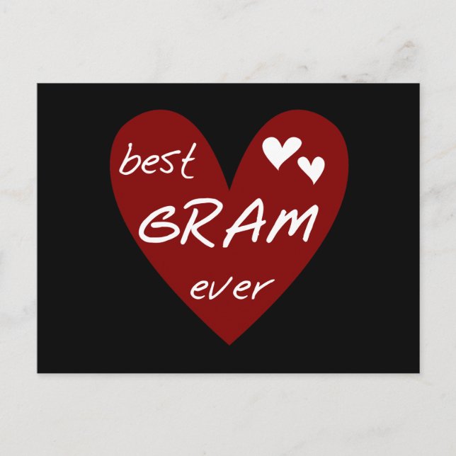 Carte Postale Les meilleurs T-shirts et cadeaux de gramme de (Devant)