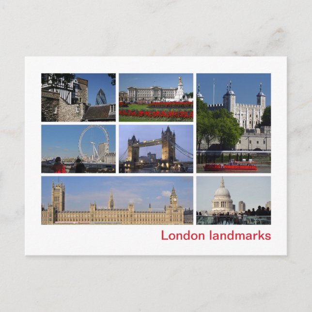 Carte Postale Les monuments de Londres (Devant)