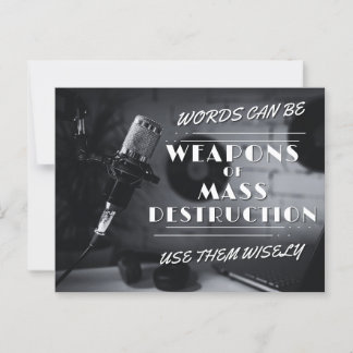Carte Postale Les mots peuvent être des armes de destruction mas