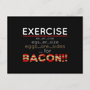 Carte Postale Les oeufs sont des côtés pour le bacon
