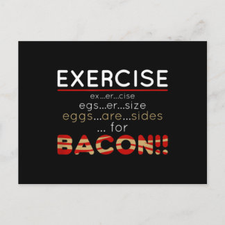 Carte Postale Les oeufs sont des côtés pour le bacon