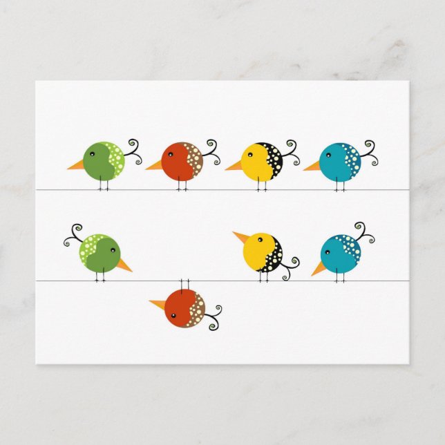 Carte Postale Les oiseaux (Devant)