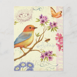Carte Postale Les oiseaux et les abeilles