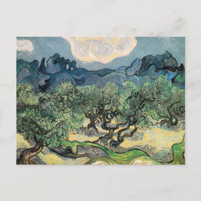Carte Postale Les oliviers, Vincent van Gogh (Devant)
