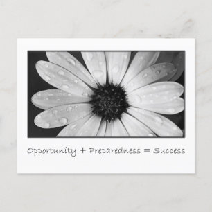 Carte Postale Les opportunités et la préparation mènent au succè
