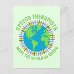 Carte Postale Les orthophonistes font du monde un joli SLP