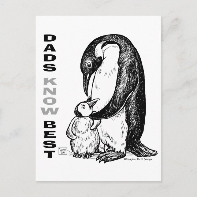 Carte Postale Les papas connaissent mieux (Devant)