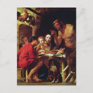 Carte Postale Les paysans et le Satyr