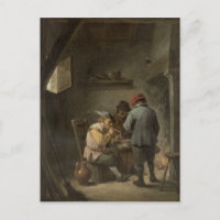 Les paysans par un feu d'auberge