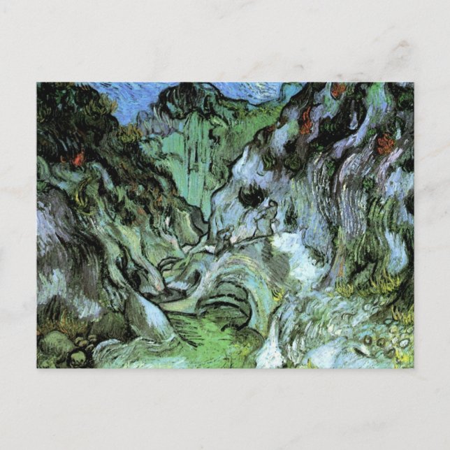 Carte Postale Les Peiroulets Ravine par Vincent van Gogh (Devant)