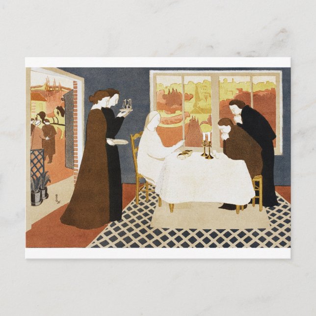 Carte Postale Les Pèlerins d'Emmaüs, Maurice Denis (Devant)