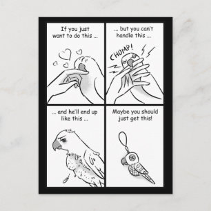 Carte Postale Les perroquets mordent