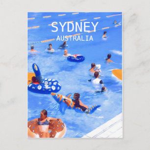 Carte Postale Les piscines de Sydney Voyage d'art numérique