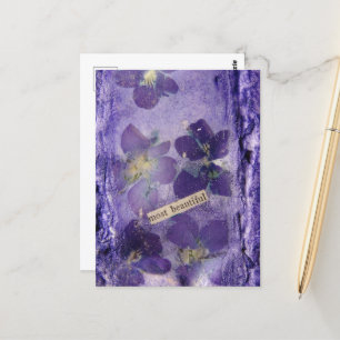 Carte Postale Les plus beaux violets violets collage