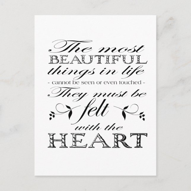 Carte Postale Les Plus Belles Choses (Devant)