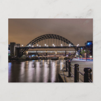 Carte Postale Les ponts Tyne la nuit