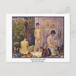 Carte Postale Les Poseuses Ensemble Par Seurat Georges