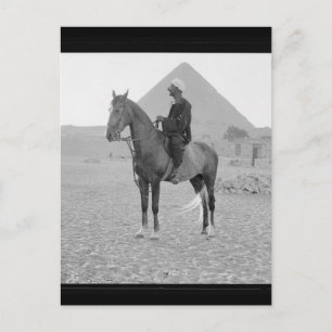 Carte Postale Les Pyramides de Gizeh avec Horseman vers 1934