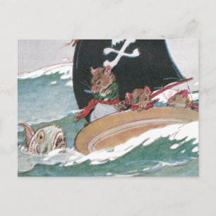 Carte Postale Les Rats à tarte et le Gros Poisson effrayant