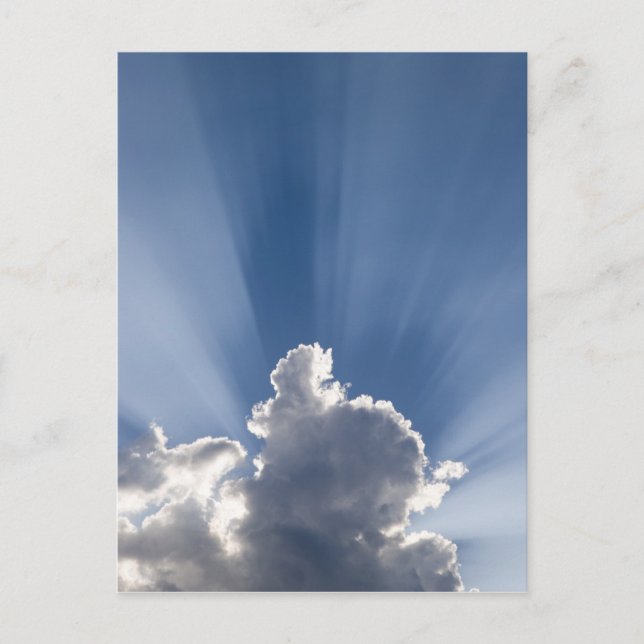 Carte Postale Les rayons Crepusculaires ou de Dieu s'étendent au (Devant)