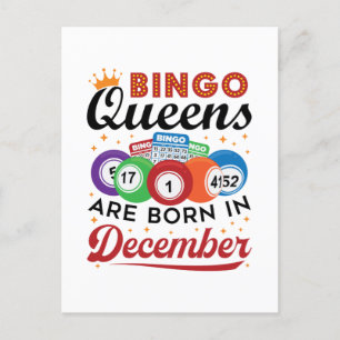 Carte Postale Les reines de Bingo d'anniversaire sont nées en dé