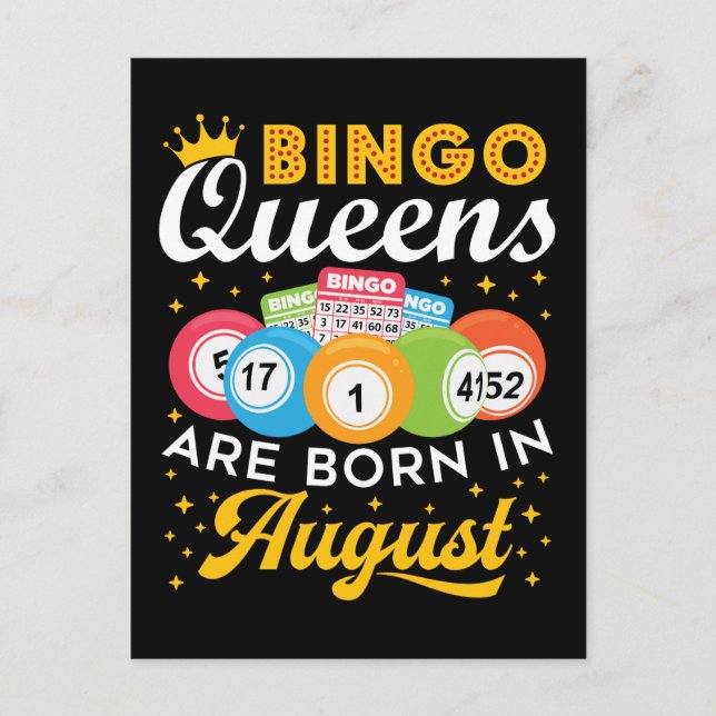 Carte Postale Les Reines de Bingo naissent le jour de leur anniv (Devant)