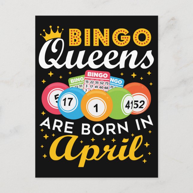 Carte Postale Les Reines du Bingo naissent en Avril Date de Nais (Devant)