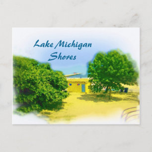 Carte Postale Les rives du lac de la plage de Chicago