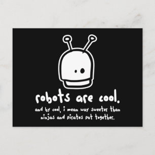 Carte Postale les robots sont cool2