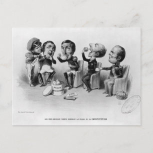 Carte Postale Les rois Absolus forcés d'avaler la pilule