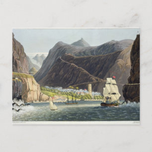 Carte Postale Les routes, Sainte-Hélène, gravée par Robert Havel