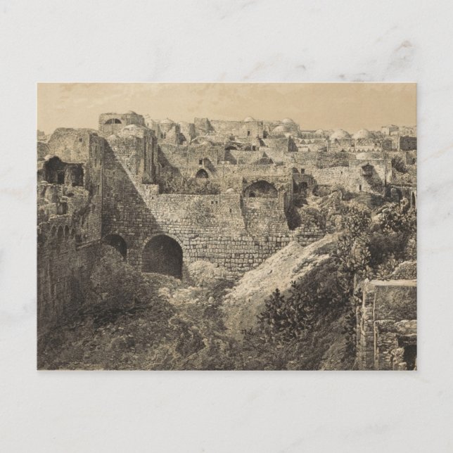 Carte Postale Les ruines de la piscine de Bethesda à Jérusalem (Devant)