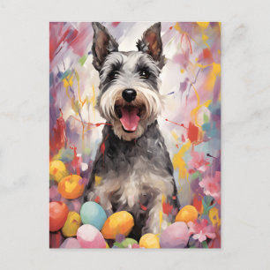 Carte Postale Les Schnauzer miniatures heureux Pâques