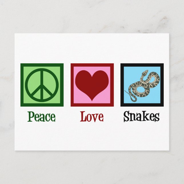 Carte Postale Les serpents d'amour de paix (Devant)