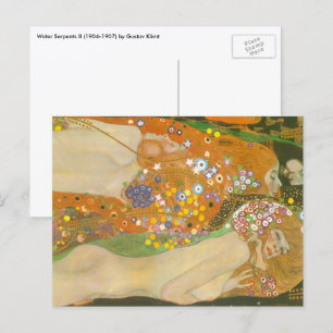 Carte Postale Les serpents d'eau II de Gustav Klimt, Art nouveau