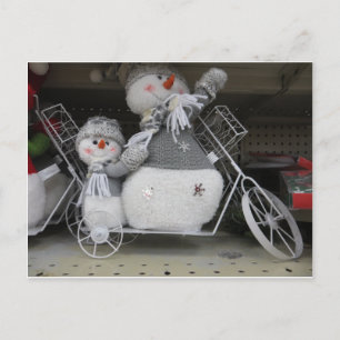 Carte Postale Les Snowmen À Vélo