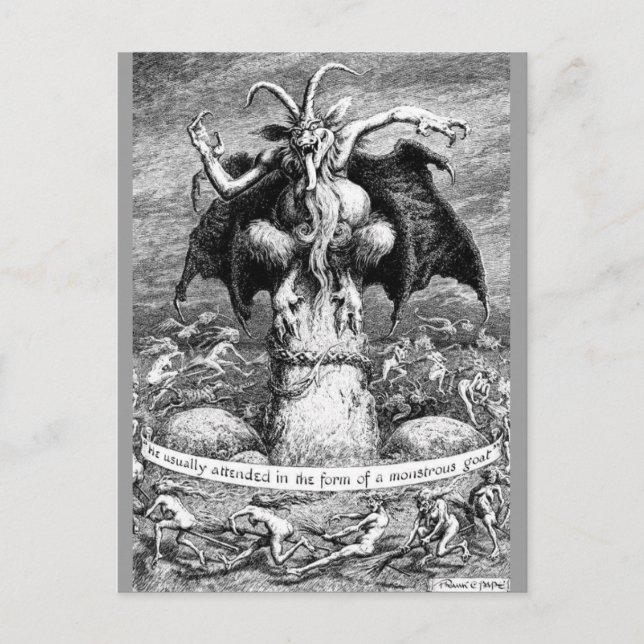 Carte Postale Les sorcières et le diable (Devant)