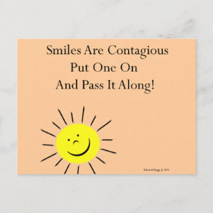 Carte Postale Les Sourires Sont Contaigus !