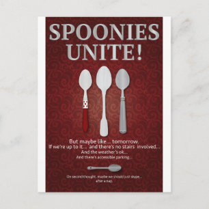 Carte Postale LES SPOONIES S'UNIFIENT ! (Red)