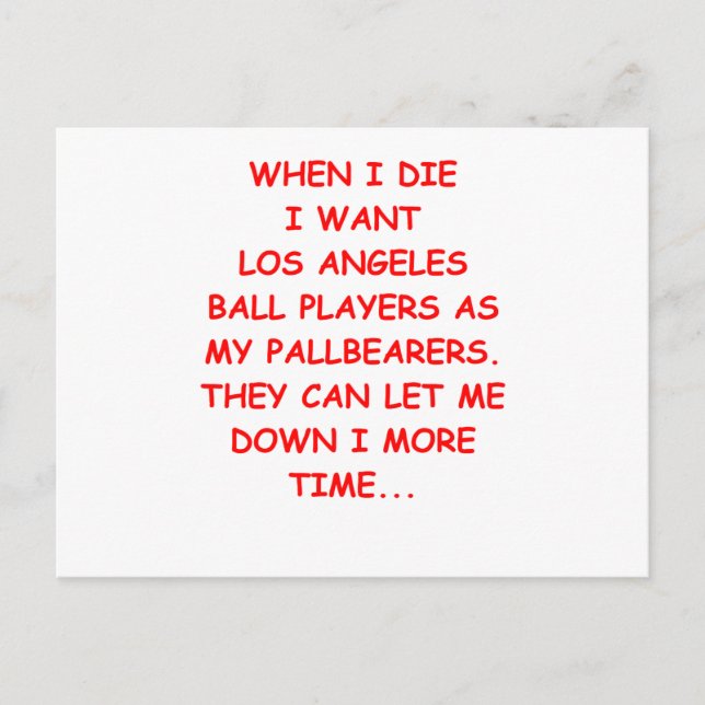 Carte Postale les sports de los angeles (Devant)