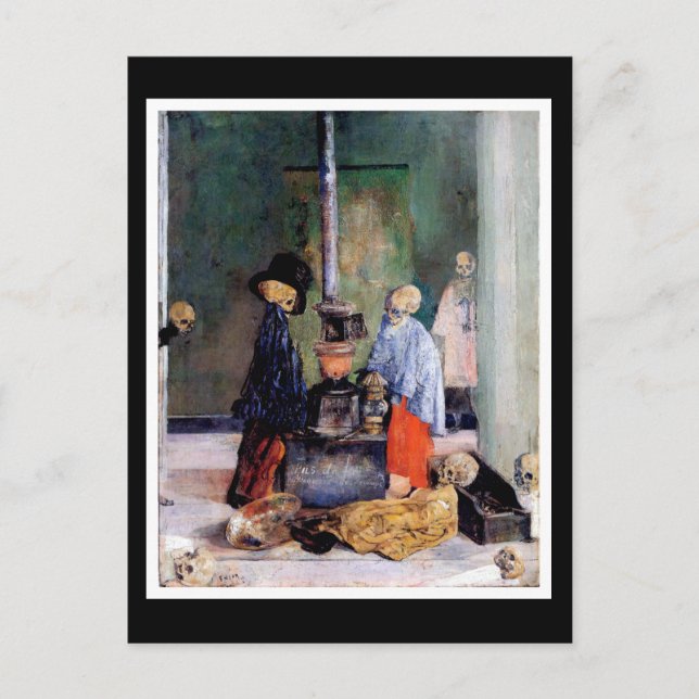 Carte Postale Les squelettes se réchauffent (Devant)