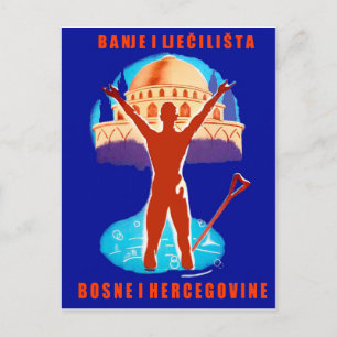 Carte Postale Les stations spas de Bosnie, voyage vintage