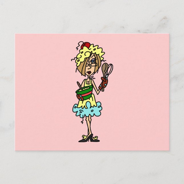 Carte Postale Les T-shirts et Cadeaux de la Cuisinière Bâclée (Devant)