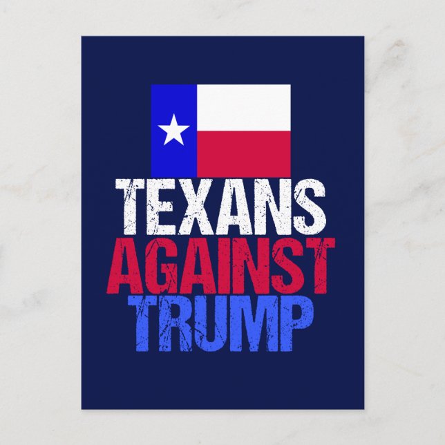 Carte Postale Les Texans contre Trump (Devant)