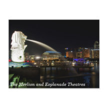 Les théâtres singapouriens Merlion et Esplanade