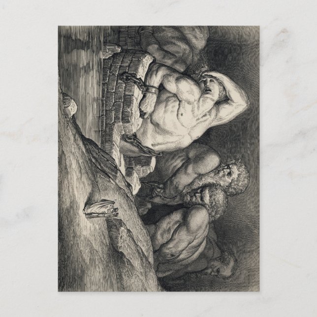 Carte Postale Les Titans de Gustave Doré (Devant)